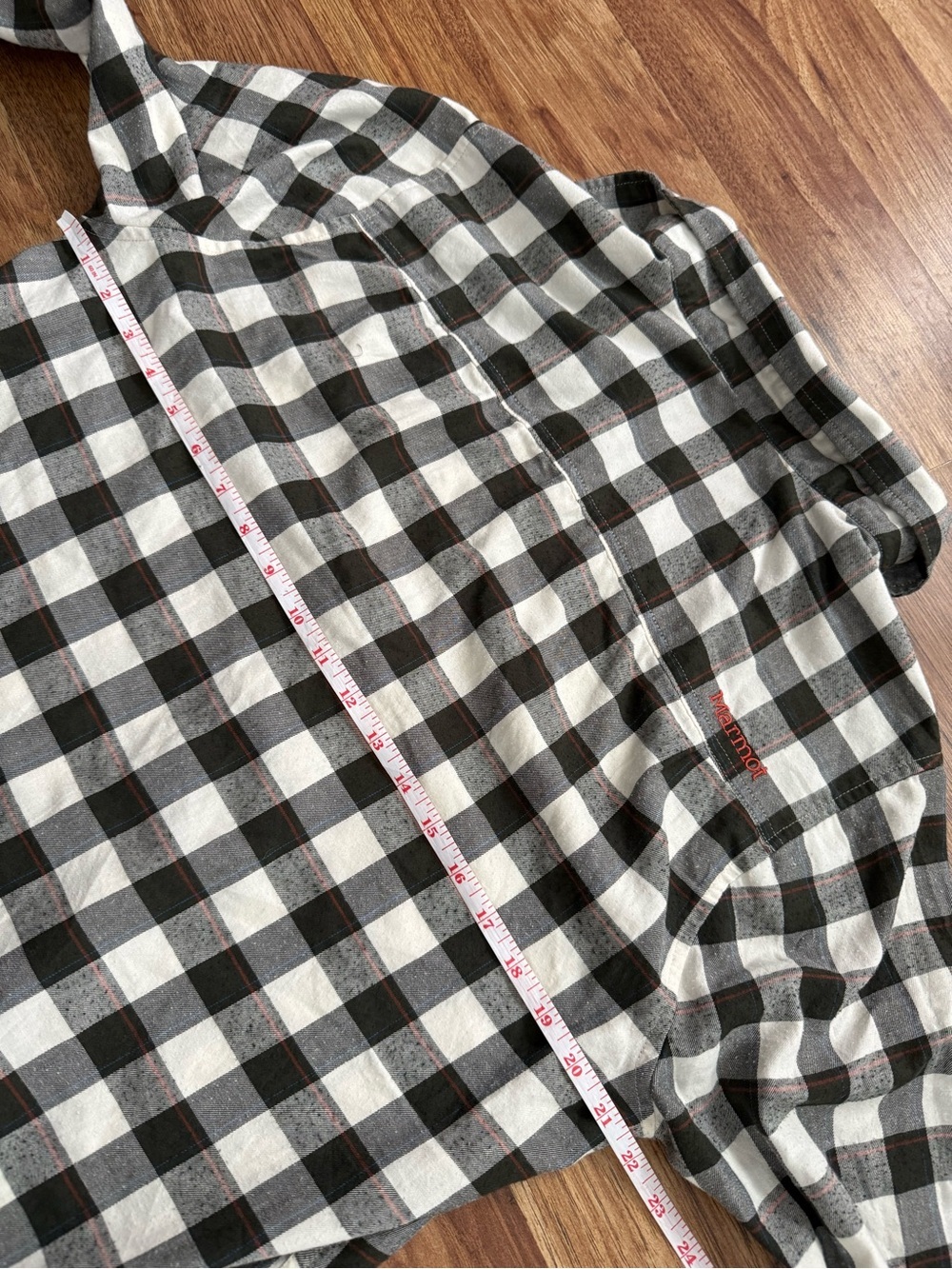 Marmot Green and White Buffalo Check Button-Down Shirt - Picture 9 of 11